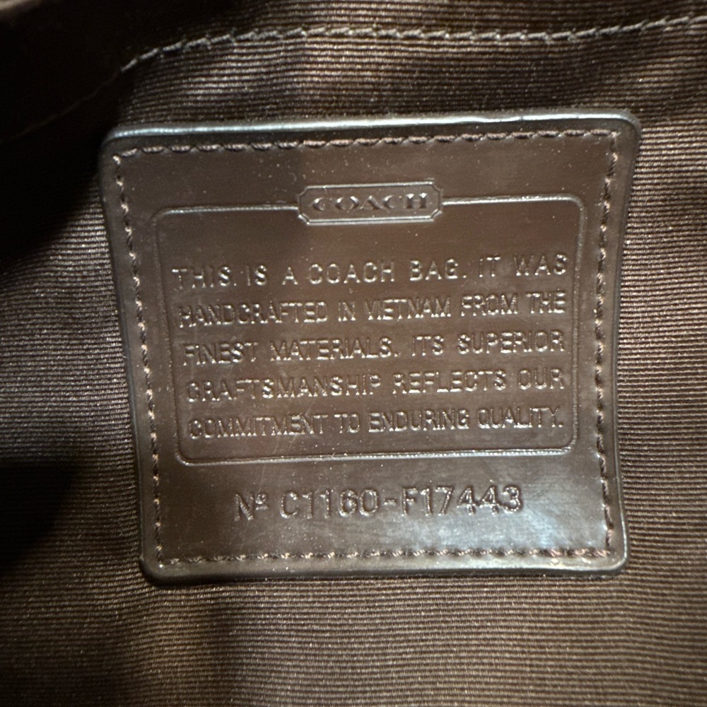 Coach Signature Brown and Cream Tote Bag - Picture 6 of 6
